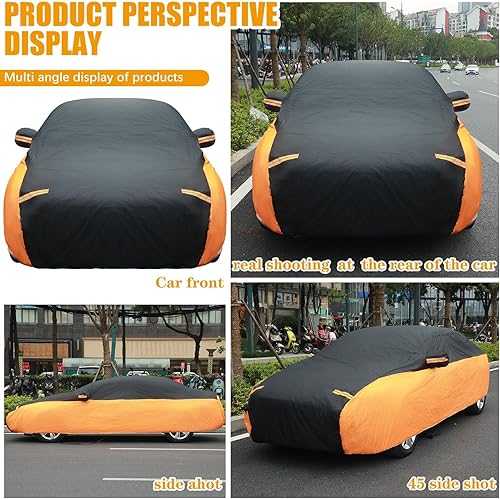 Miniatura 4 de Riakrum Funda completa impermeable para todo tipo de clima, para automóviles, resistente al viento, a la lluvia, protección UV, resistente a los