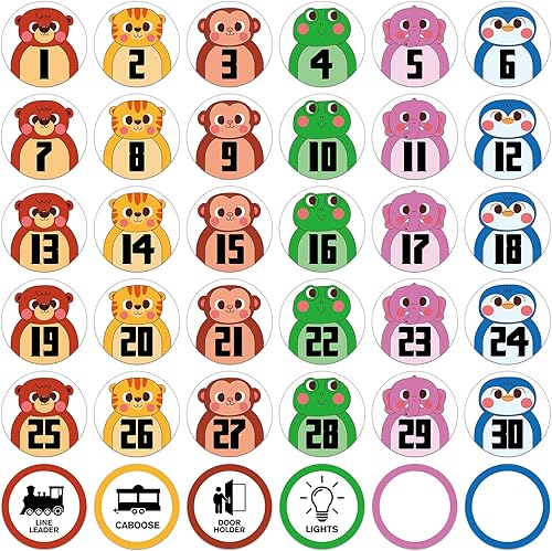 D4DREAM Marcadores de puntos de números adhesivos de 4 pulgadas, marcadores de puntos y etiquetas de números de 4 pulgadas, 36 unidades, calcomanías