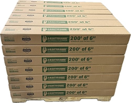 Vista 15 de Protector de canalón de aluminio A-M, 5 pulgadas (200 pies, acabado fresado)