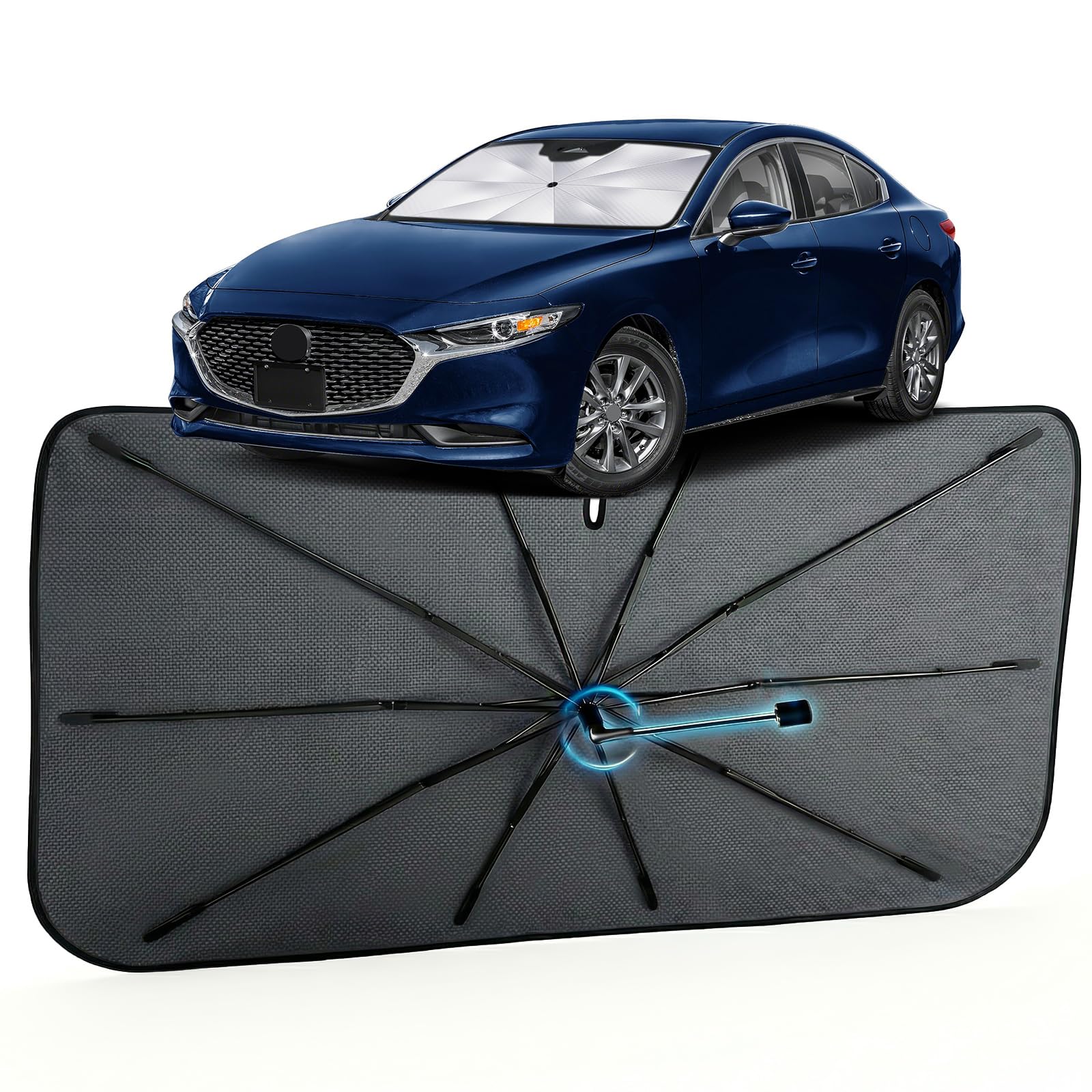 Car Windshield Sun Shade Umbrella for Mazda 3 2014-2026, 1:1 Fit Sunshade