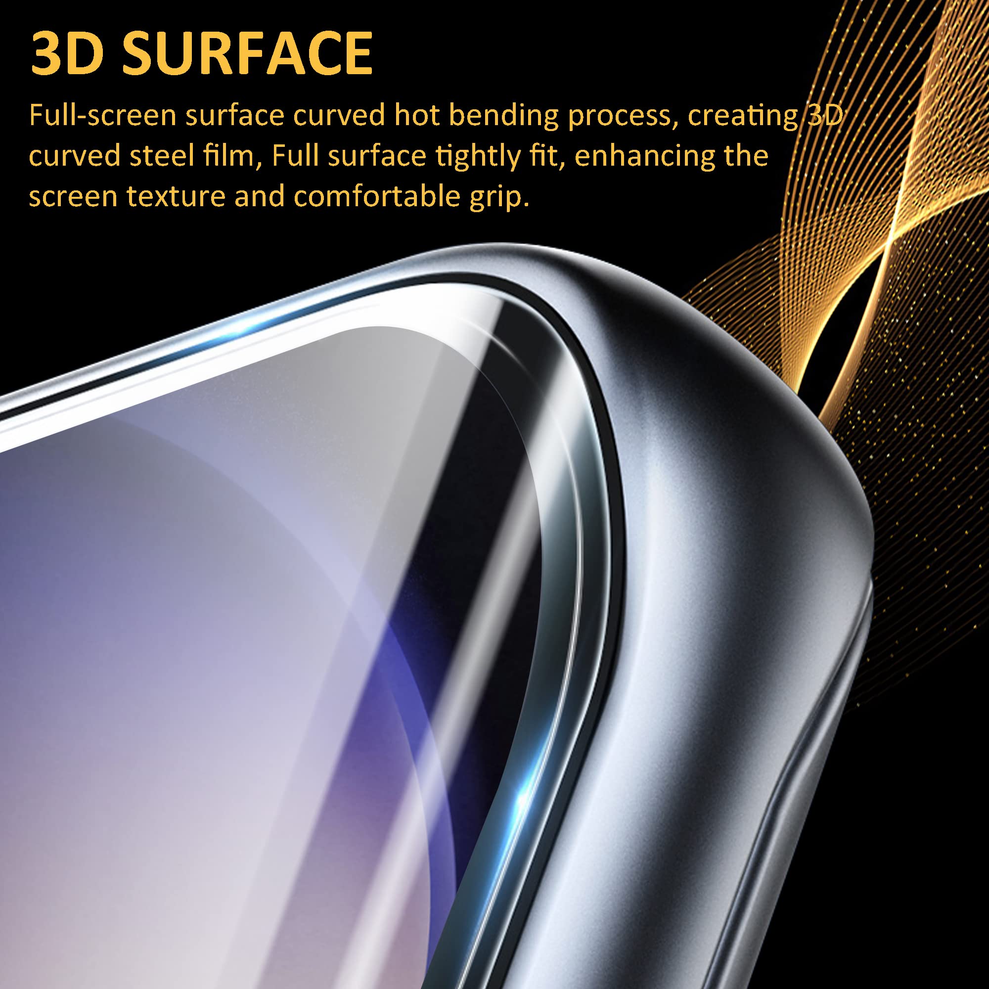 Protection D'écran pour Samsung Galaxy S23 Ultra 5G 6,8 Pouces, Verre Trempé 3 Pièces, Anti-empreintes digitales, 9H Dureté, Sans Bulle