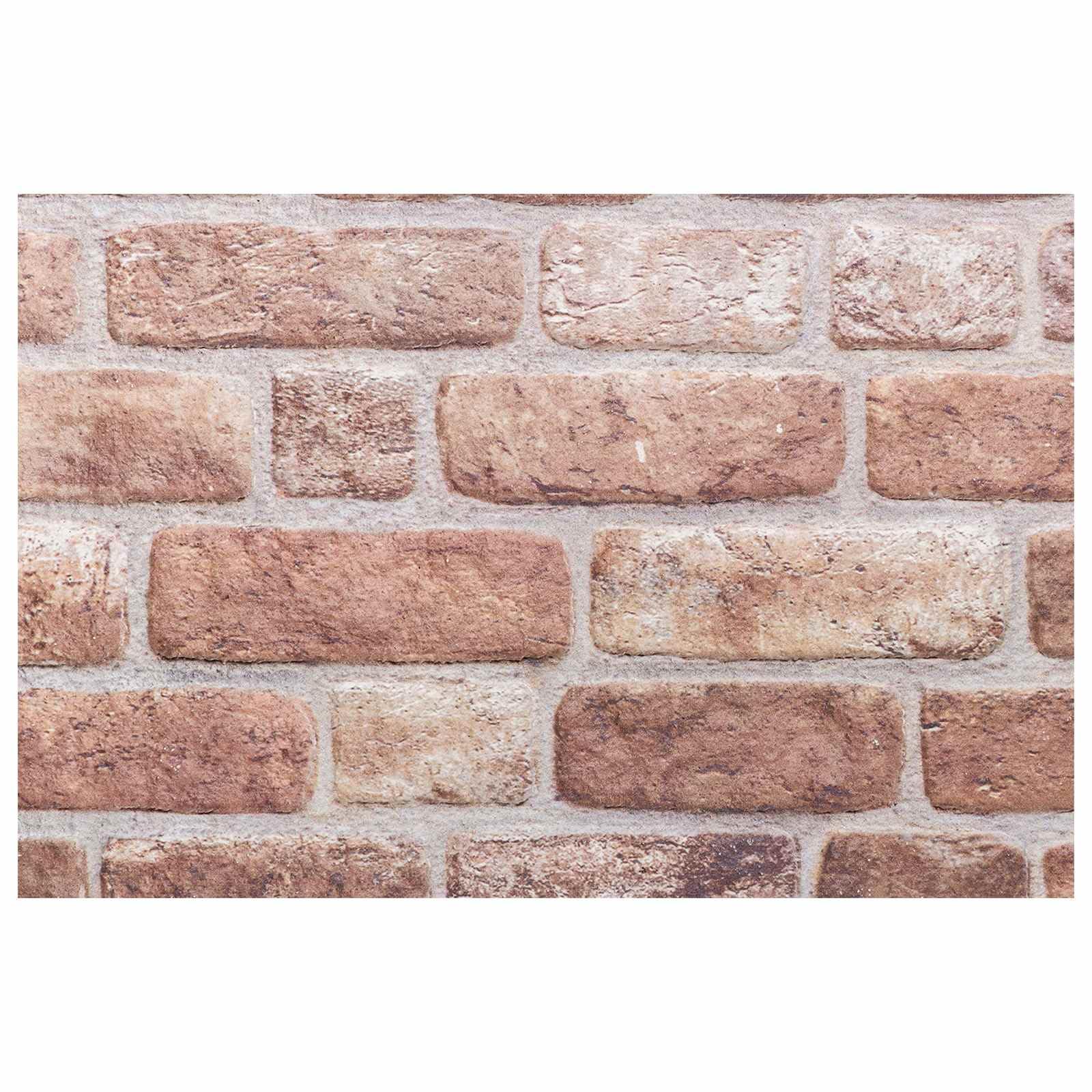 Paneles de pared (10 unidades, espuma EPS, 100 x 50 cm), color marrón