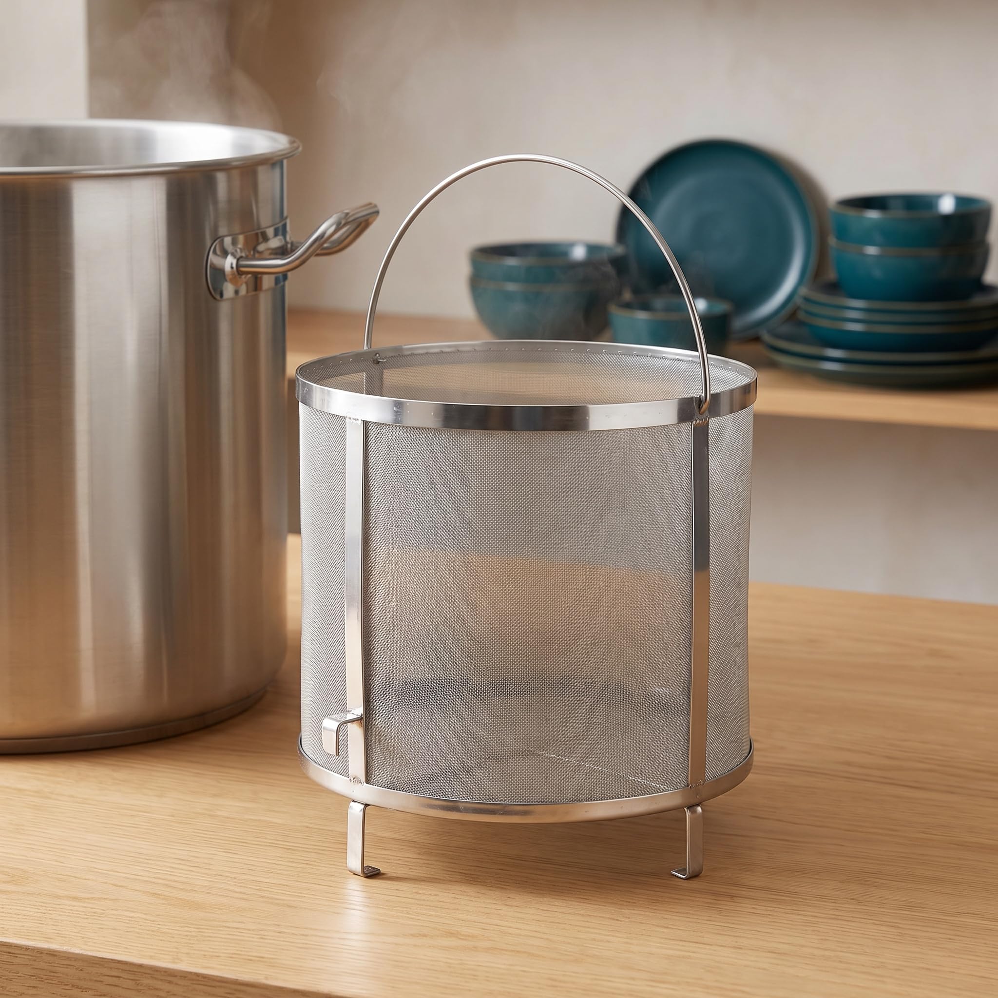 Passoire À Bière Robuste Pour Brassage Amateur, Panier À Grains Réutilisable Et Antirouille, Idéale Pour Les Fêtes Danniversaire Et De Noël. Filtre À Houblon.