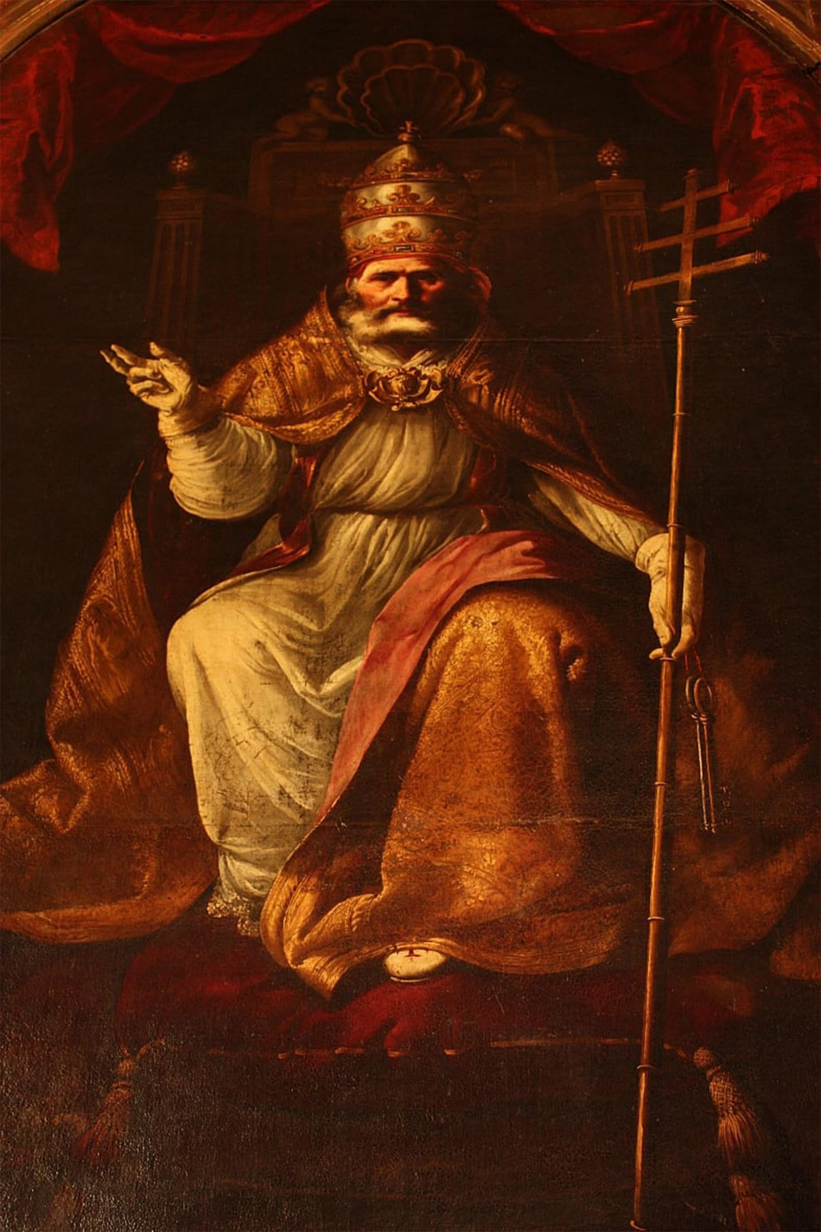 ARTXLXXBN Famous Print Painting Colorful Art Print San Pedro Papa by Francisco De Zurbaran Canvas Art Decorations for Home Decor 60x90cm