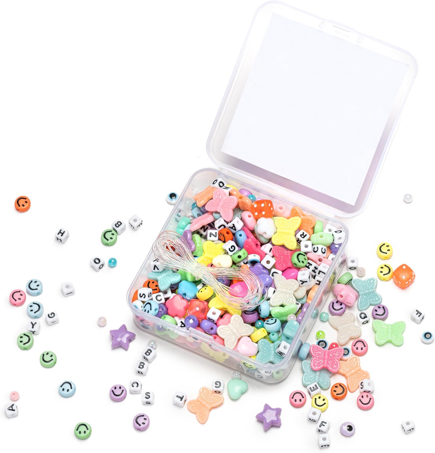 Little Words Project Bead Kit, DIY Bracelet Making Kit, Includes Colorful and Novelty Beads, Letter Blocks, String, Instruction Booklet & More, Fun & Creative Gift, Create Custom Bracelets