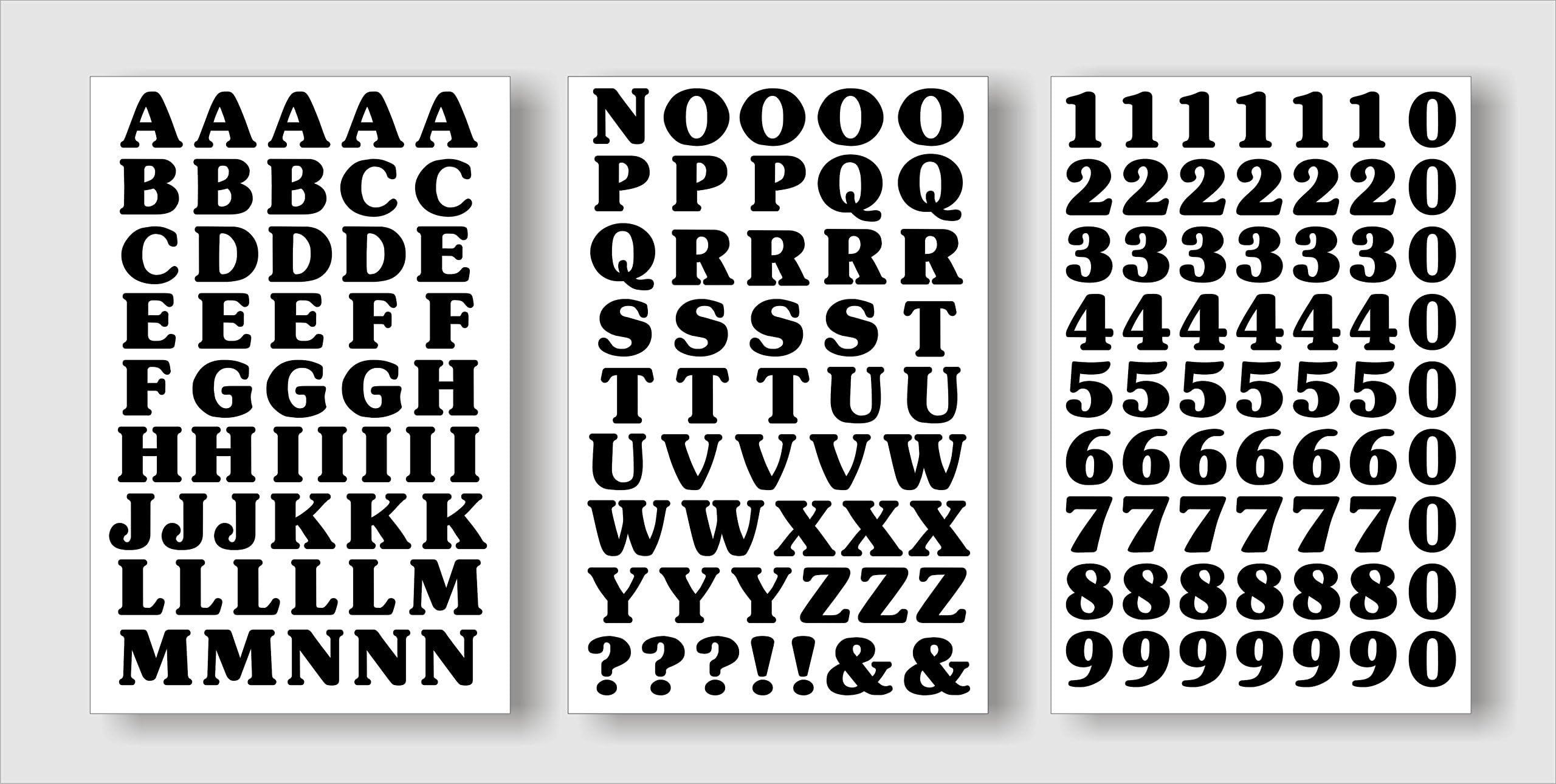 15 mm Letters and Numbers* Self Adhesive * Peel & Stick*Signs*Crafts*(Black)