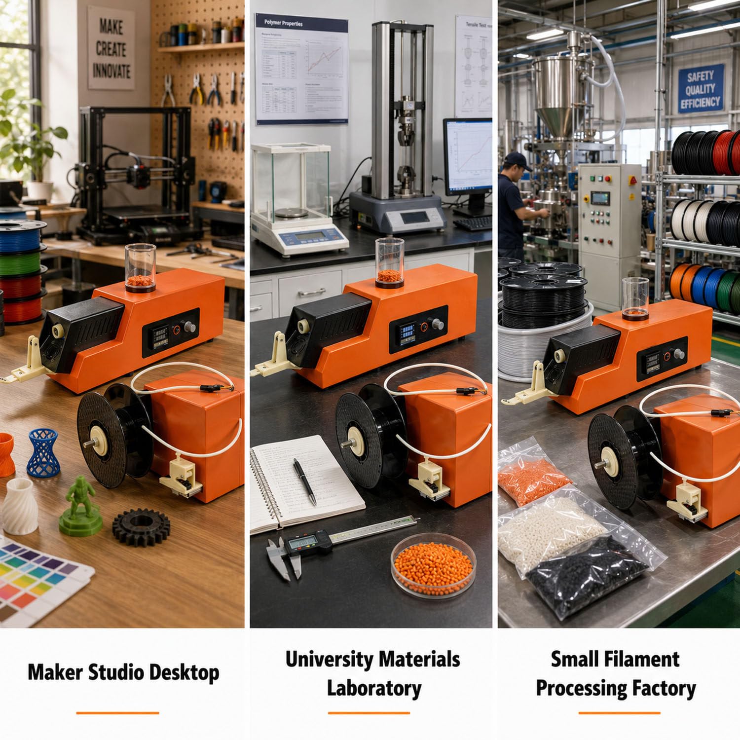 DowPie Extruder mit regelbarer Geschwindigkeit,Doppel-Düsen 1,75 mm / 3 mm FiberWinding-220v | Extruder mit regelbarer Geschwindigkeit, Doppel-Düsen, Herstellung von 1,75 mm & 3 mm Thermoplast-Filament