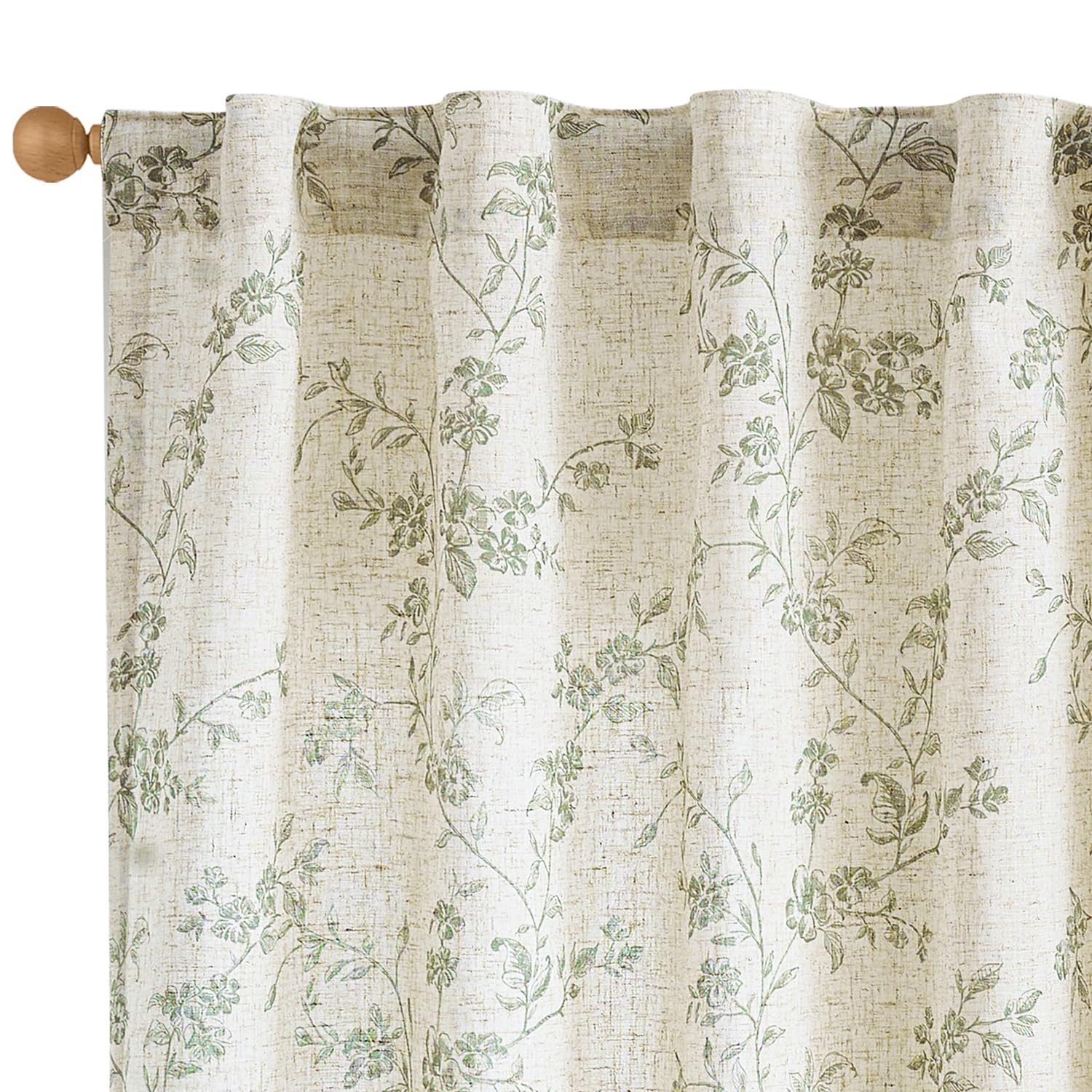 Lazzzy Floral Linen Curtains