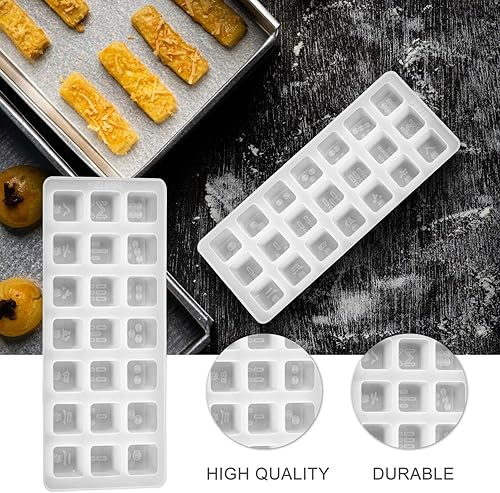 Miniatura 7 de EXCEART 2 moldes creativos de resina epoxi Mahjong y dados de resina de silicona para proyectos de manualidades