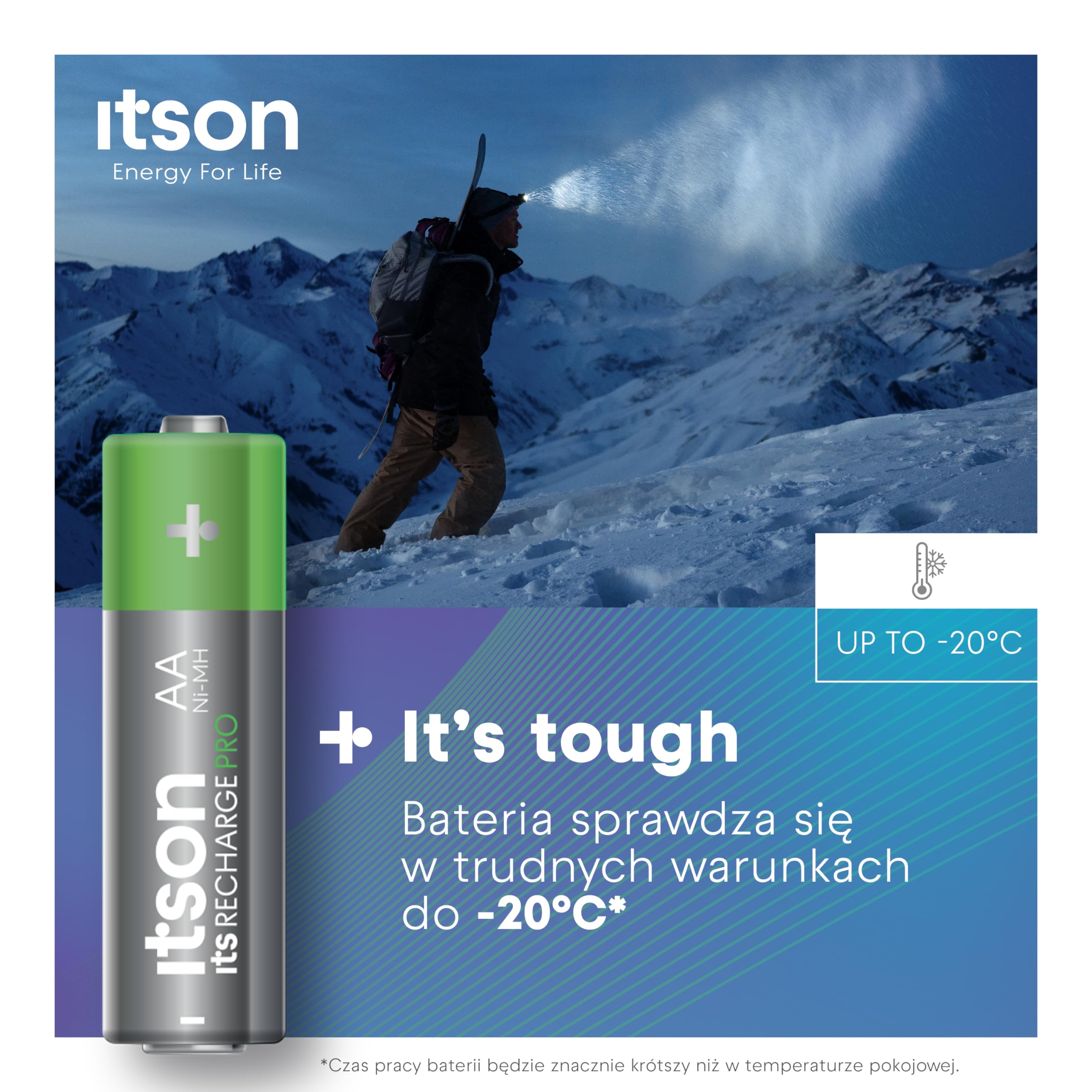 ITSON, gotowe do użycia akumulatorki AA Ni-MH, 2500 mAh, 4 sztuki, idealne do aparatów cyfrowych, kontrolerów gier video, zabawek, HHR6-2500IT/4CB