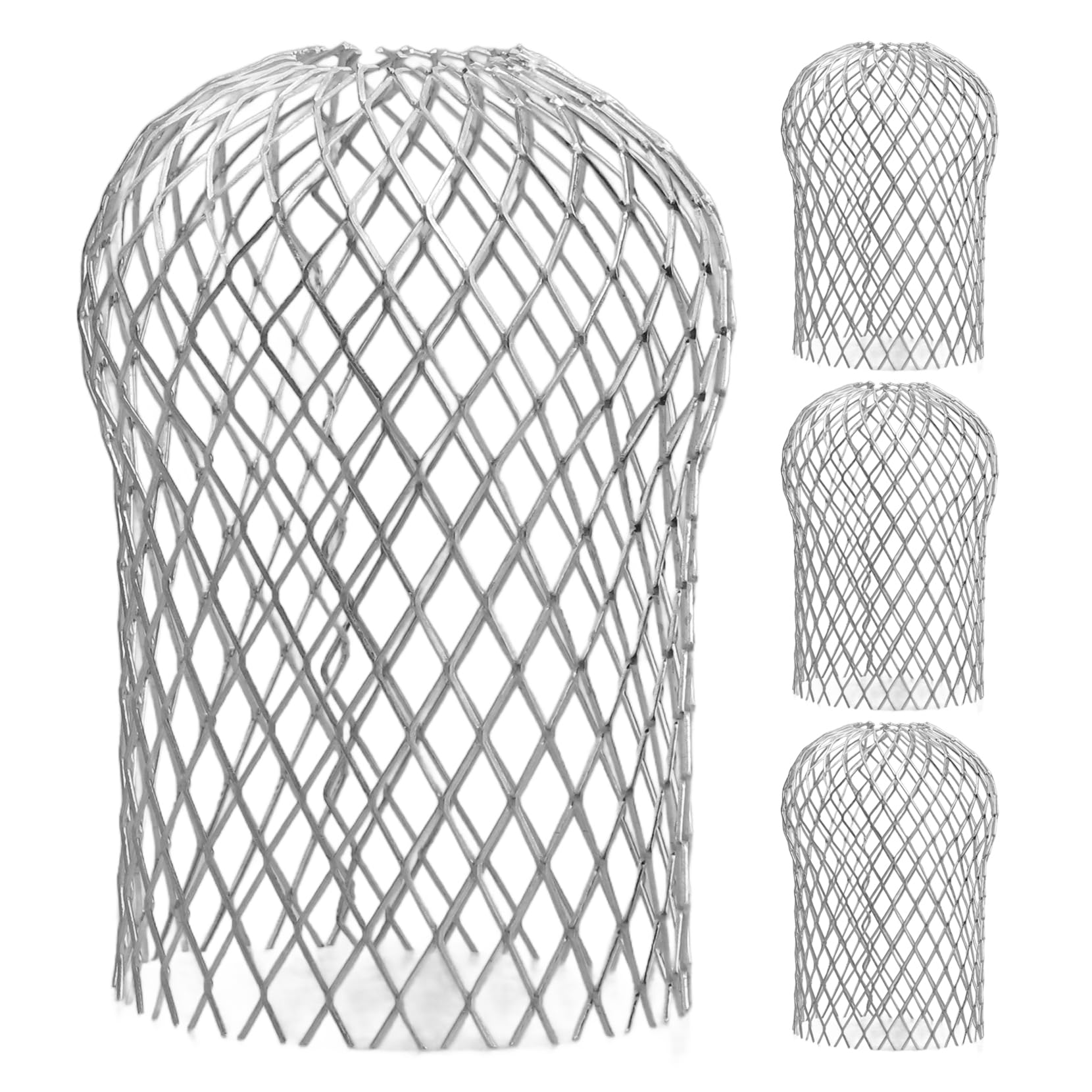 Photo 1 of 4 Pack Gutter Downspout Guards, Expandable Leaf Filter Strainer, Adjustable Gutter Guard Protector, Rust-Proof Downspout Guard to Prevent Leaves, Debris & Rodents from Clogging