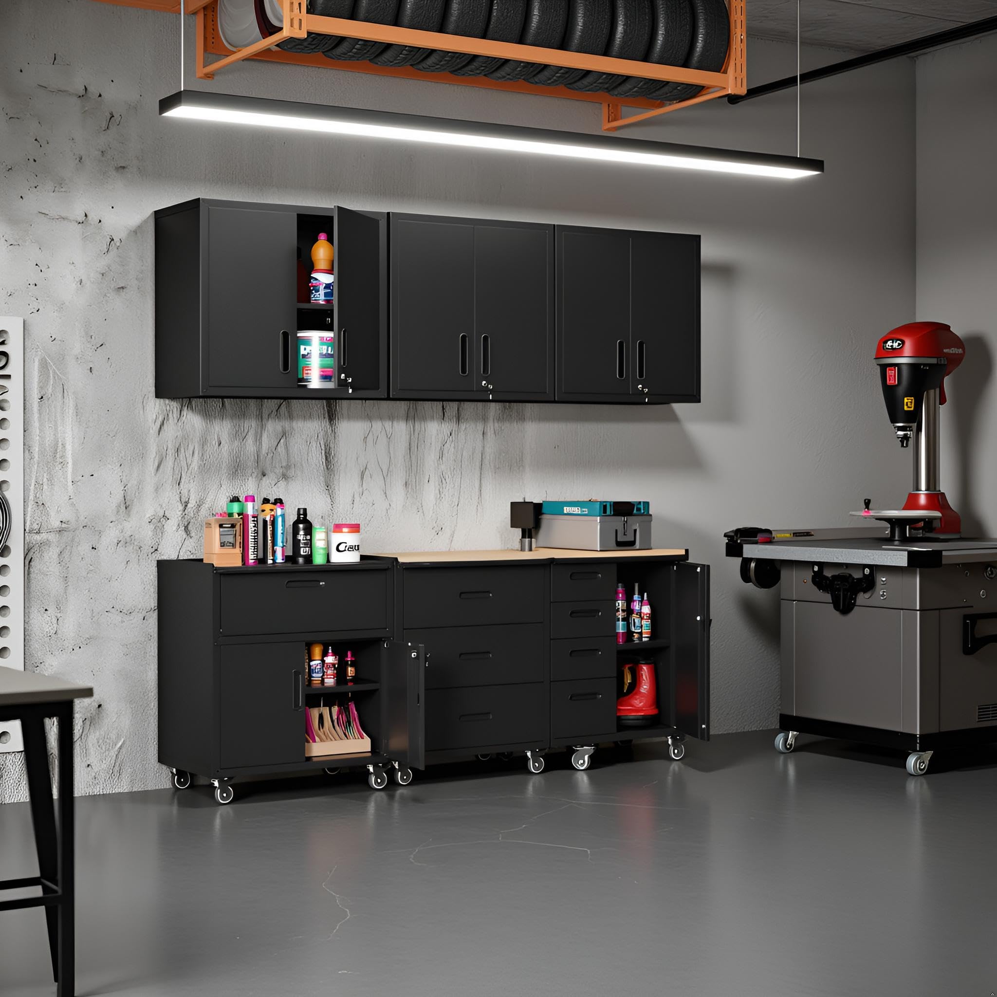 Best Garage Storage Systems 2026: 5 Picks That Scale 2 EKJOfficials Garage Storage Cabinet System 6pcs Heavy Duty Workshop Set Wall Cab — product photo