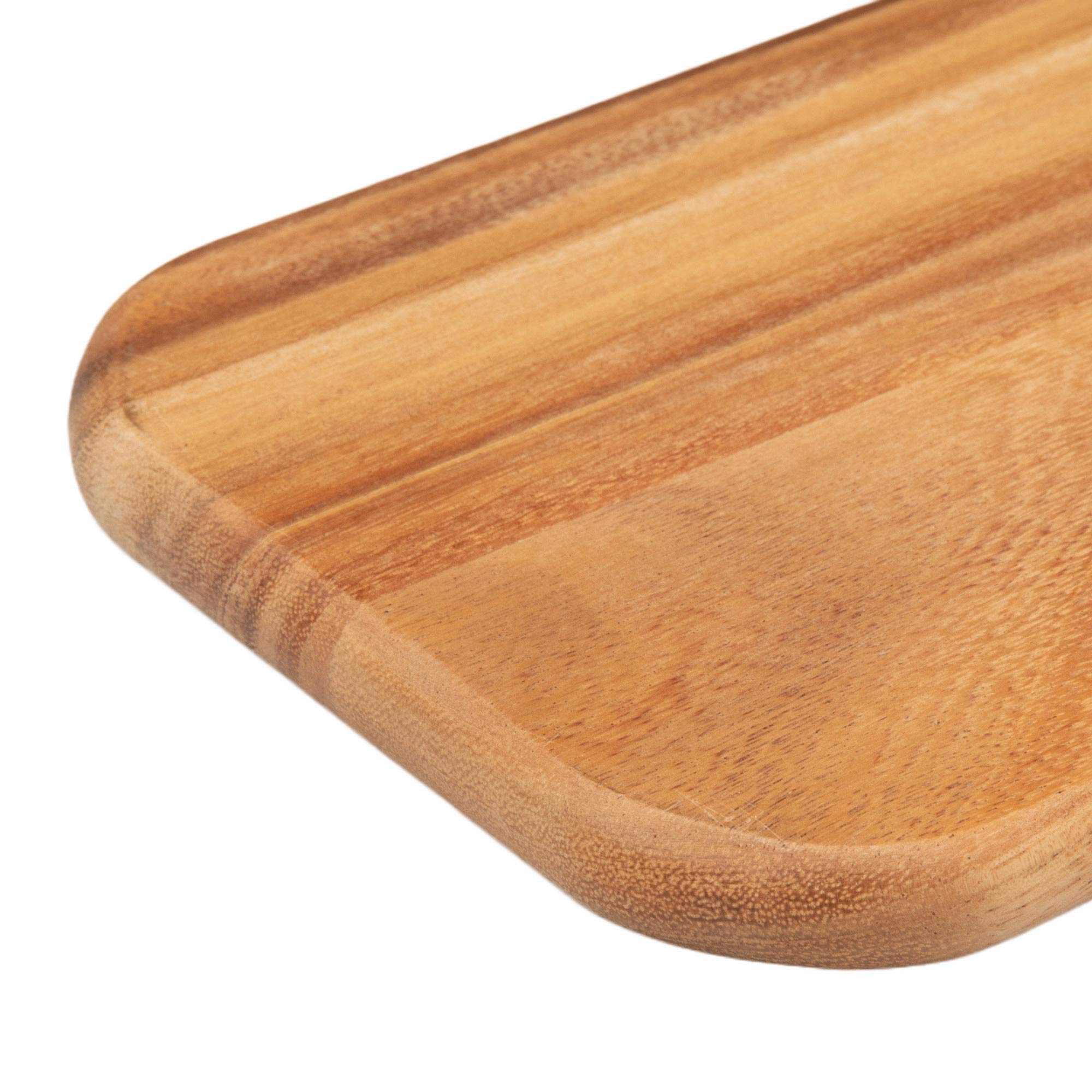 Villa Acacia Long Wooden Cheese Board 23 x 7 Inch, Serving Tray and Charcuterie Board