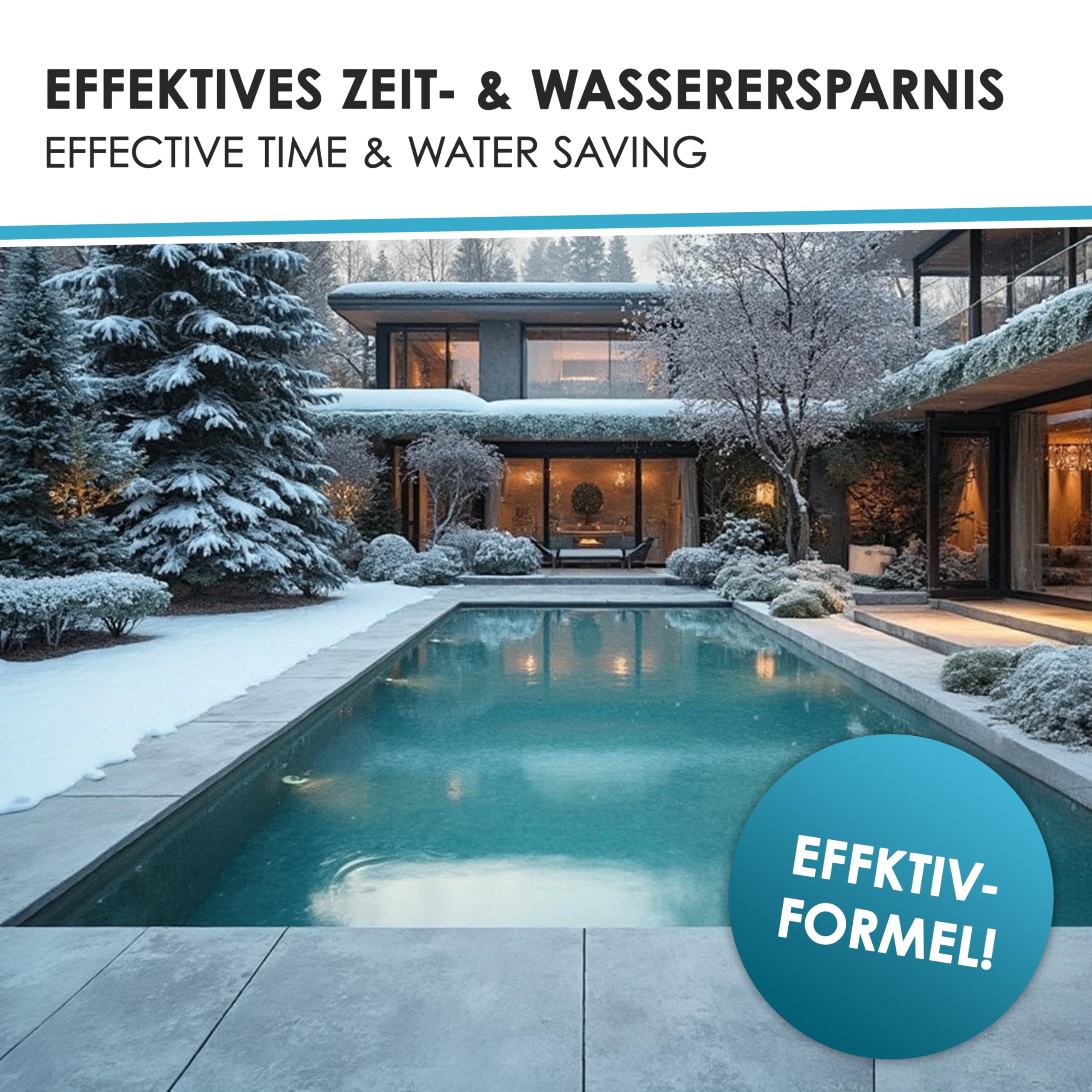 Effektiver Winter Booster 5L | Pool Wintermittel | Winterschutzmittel für Pools | Wintermittel für Pool | Pool Überwinterungsmittel Algizid | Einfache Winter Poolpflege