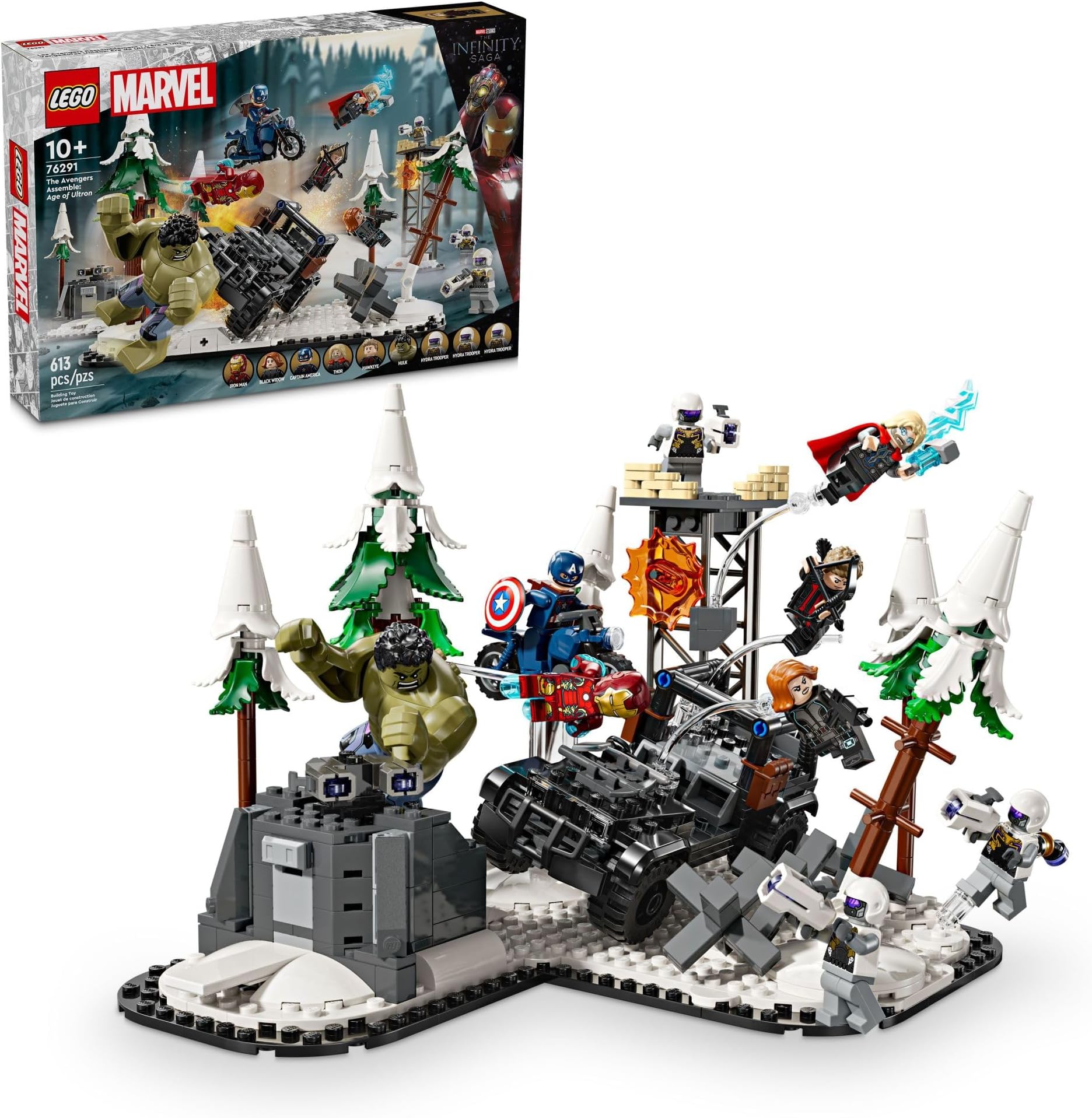 Marvel The Avengers Assemble: Age of Ultron Building Toy Set - Marvel Toy & Figures for Boys & Girls, Ages 10+ - Gift Ideas for Kids - Includes 6 Superhero Minifigures - 76291