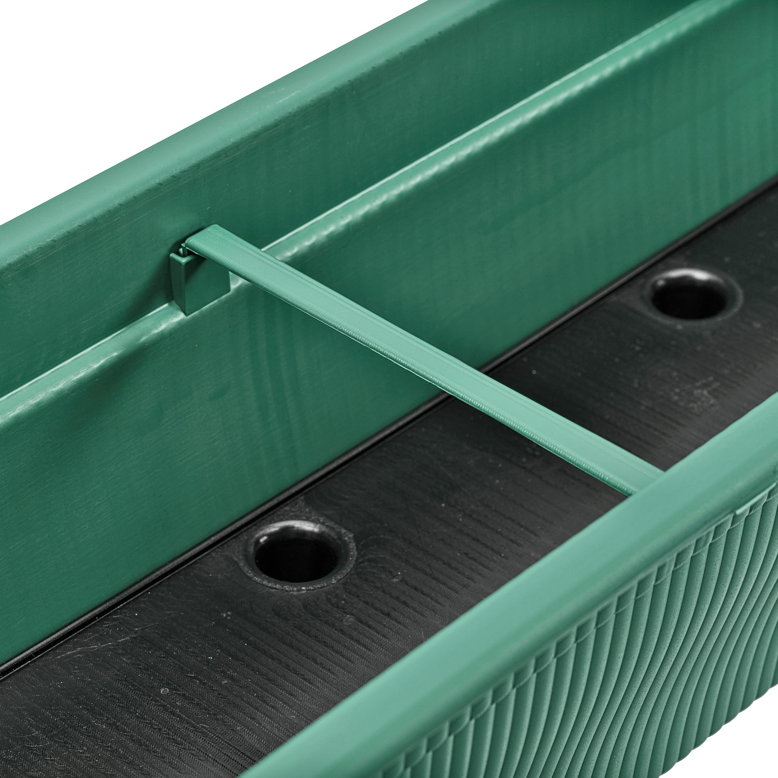Balkonkasten 100 cm Wasserspeicher 25 L Pflanzkasten Grün 6er Set Balkon | BURI Pflanzeinsatz wetterfest aus Kunststoff für Blumenkasten, Balkon, Terrasse und langlebige Bepflanzung im Außenbereich