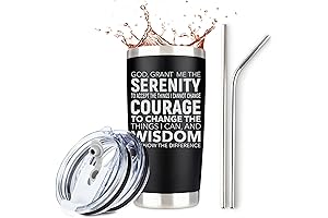 JENVIO Serenity Prayer Gifts | Recovery Stainless Steel Tumbler