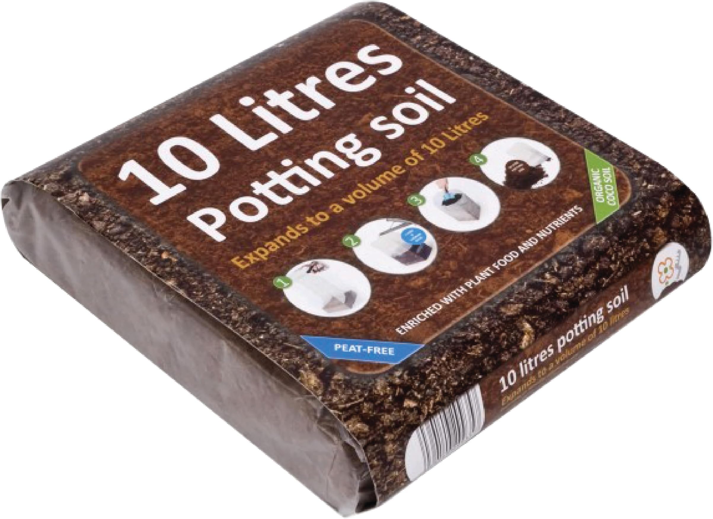 GreenBrokers C1001 Organic All Purpose Potting Compost Enriched with Nutrients - Expands to 10Ltrs, 10 Ltr