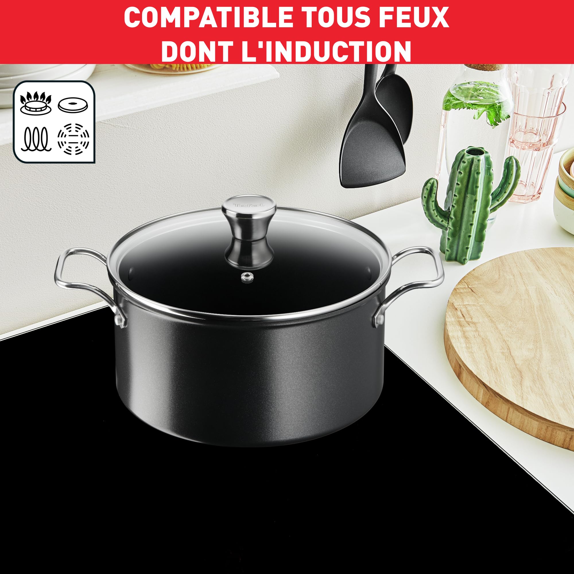 Tefal Unlimited Casseruola 16 Cm (1,5 L) - Antiaderente Titanio, Beccucci Versatori, Induzione, Termo-Signal, Made In France - 3