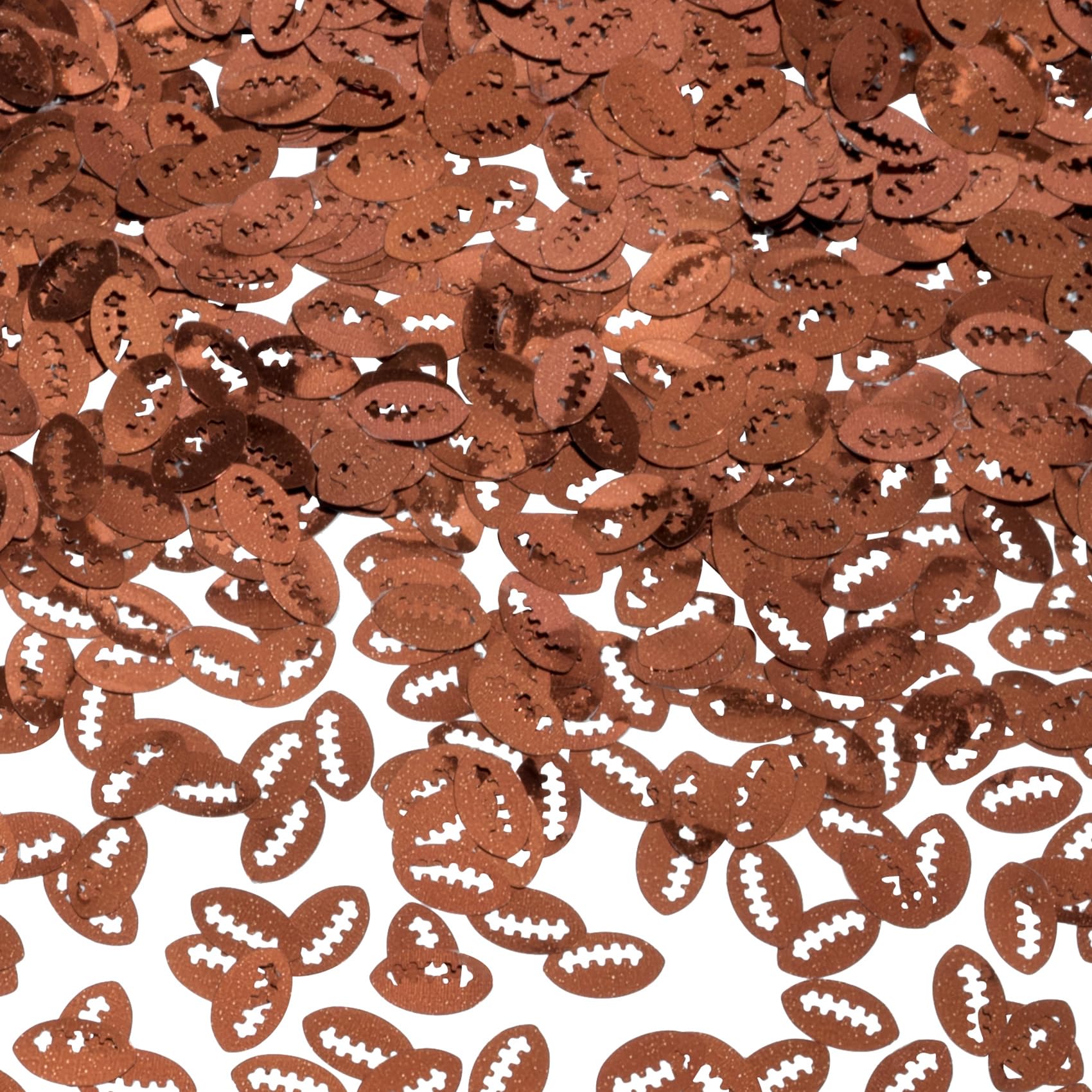PAGOW 15 Grams Football Confetti, Rugby Ball Shape Sport Glitter Festival Rave Party Table Beauty Makeup Face Body Nail Art Decoration Brown