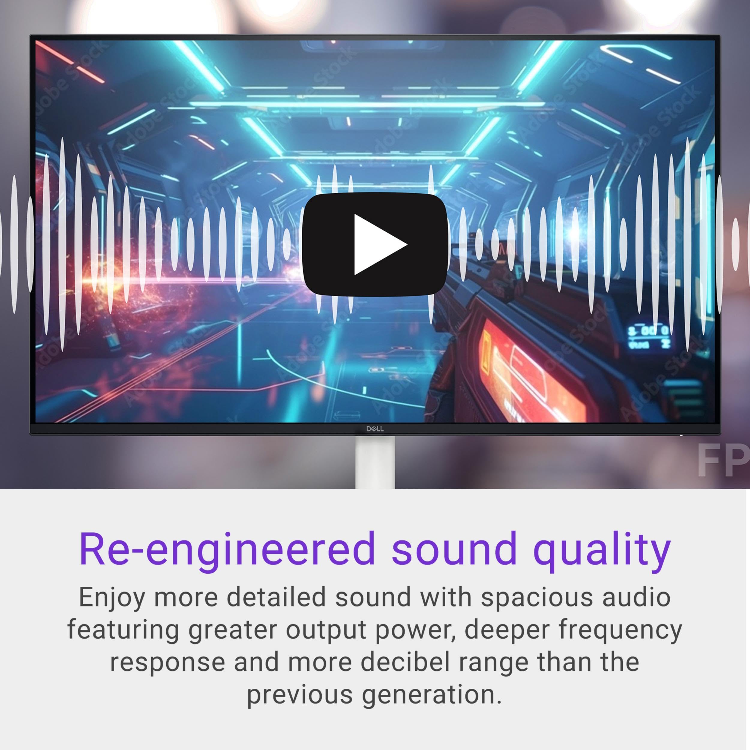 Dell S2725HS 27 Inch Monitor, FHD (1920x1080) Display, 100Hz Refresh Rate, 1500:1 Contrast Ratio, TÜV Rheinland Eye Comfort 4 Star, Integrated 2x5W Speaker, Height/Tilt/Swivel/Pivot- Ash White Color