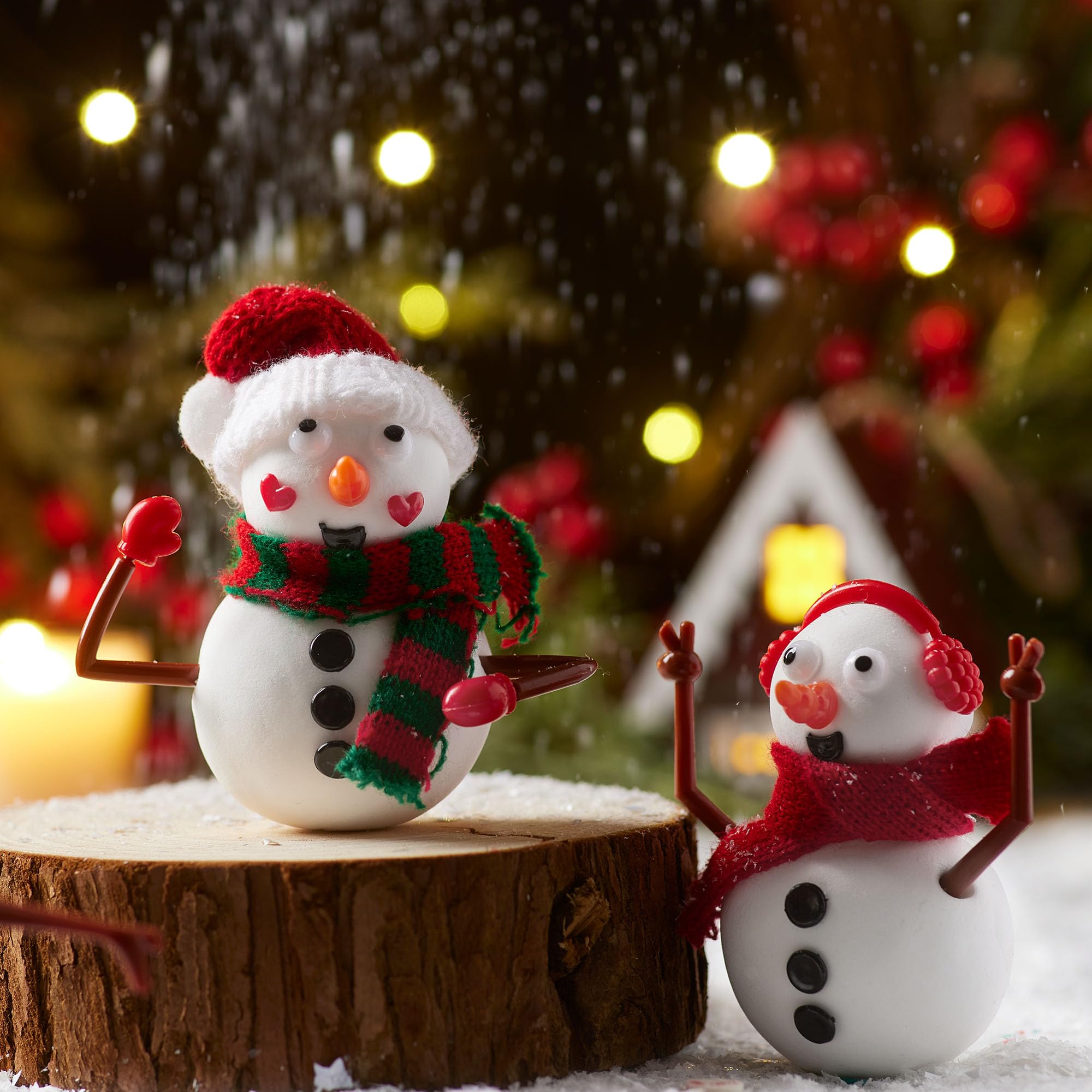 JOYIN Schneemann-Bastelset zum Selberbauen, 12-teiliges Schneemann-Bastelset für Weihnachtskunst und Bastelaktivitäten, Weihnachtsgeschenk, Strumpffüller für Kinder, Partygeschenk, Schule, lustiges