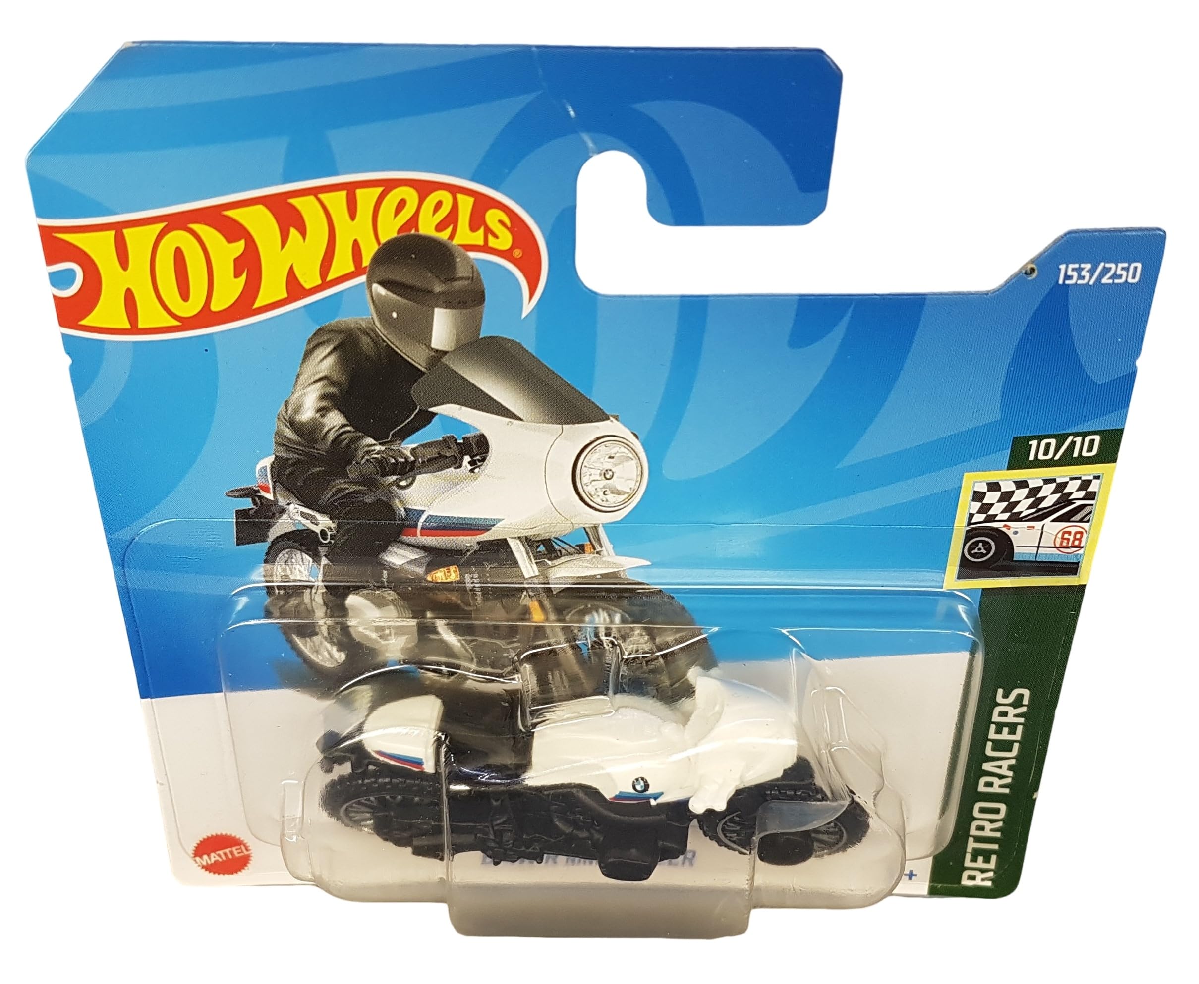 Hot Wheels - BMW R NineT Racer - Retro Racers 10/10 - HCT47 - Short Card - Moto - Blanco
