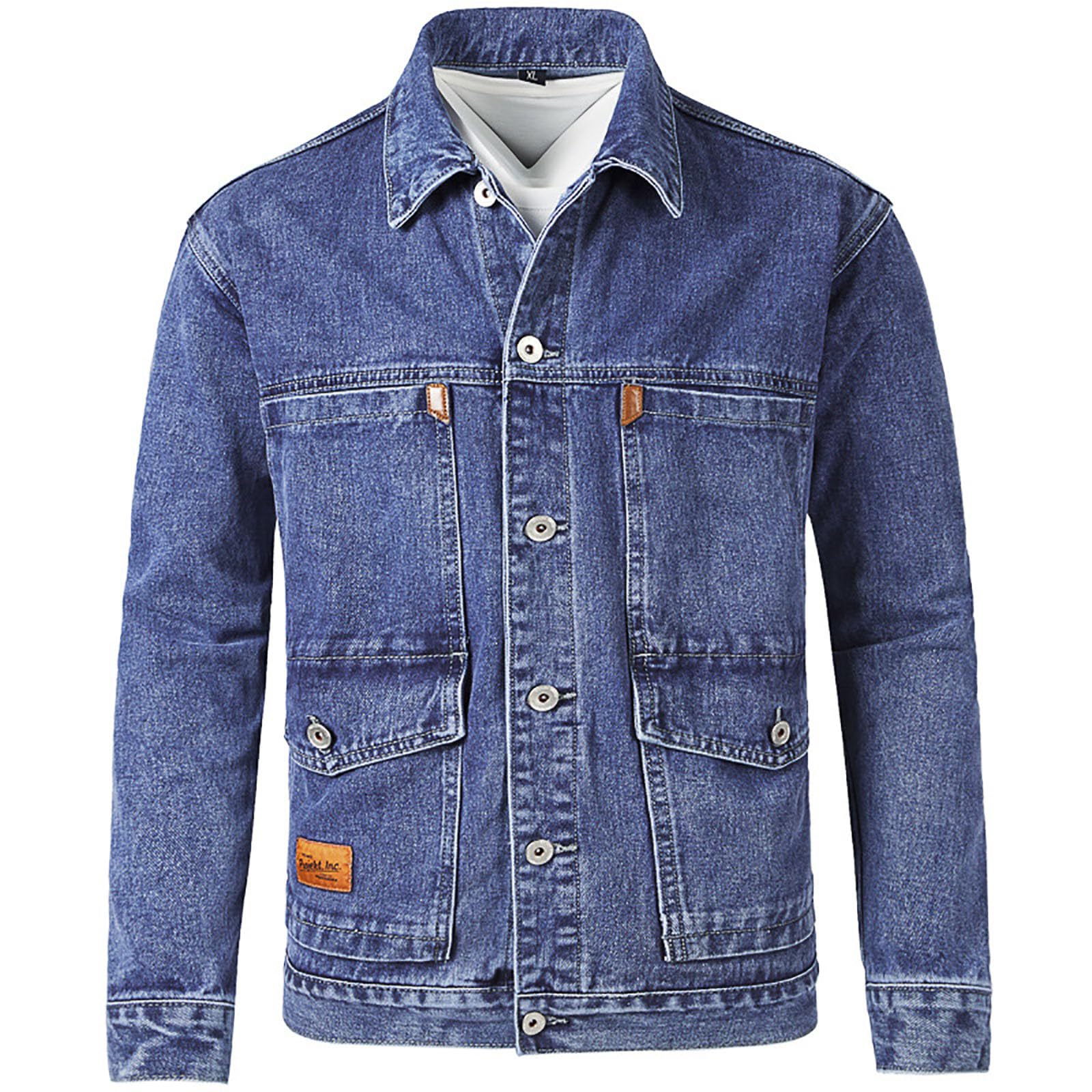 SRZYMJ Poloshirt Herren Langarm Basic Denim Nähen Casual Baumwolle Golf Tennis Poloshirts Skipulli Herren Langarm Polohemd Stitch Jumpsuit Damen T-Shirts Für Herren V-Ausschnitt Hemd Freizeithemden