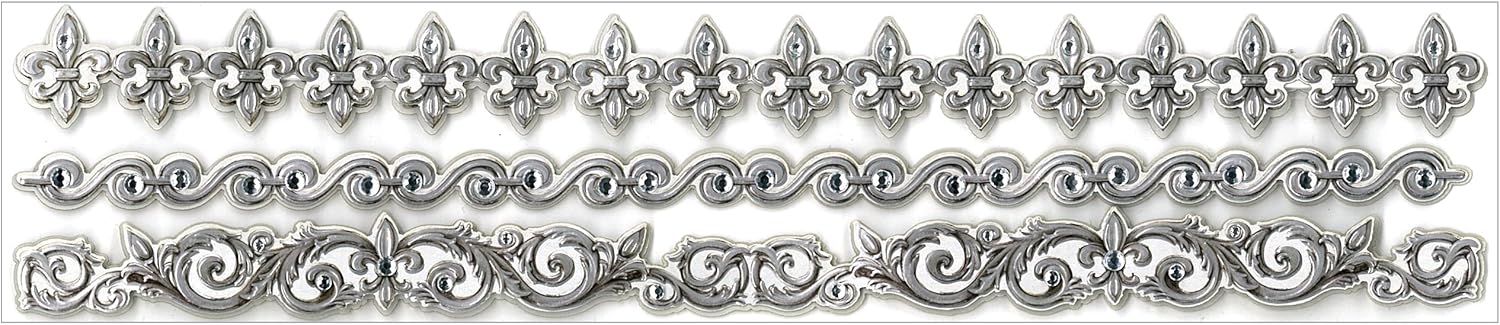 Jolee's Boutique Dimensional Border Stickers, Fleur Di Lis