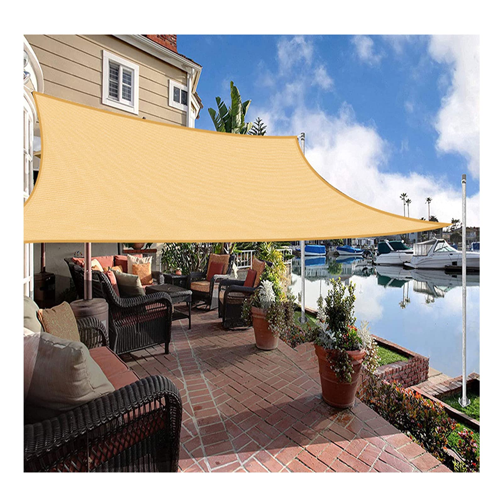 Voile d'ombrage extérieur étanche rectangle 2x3m protection UV - 8