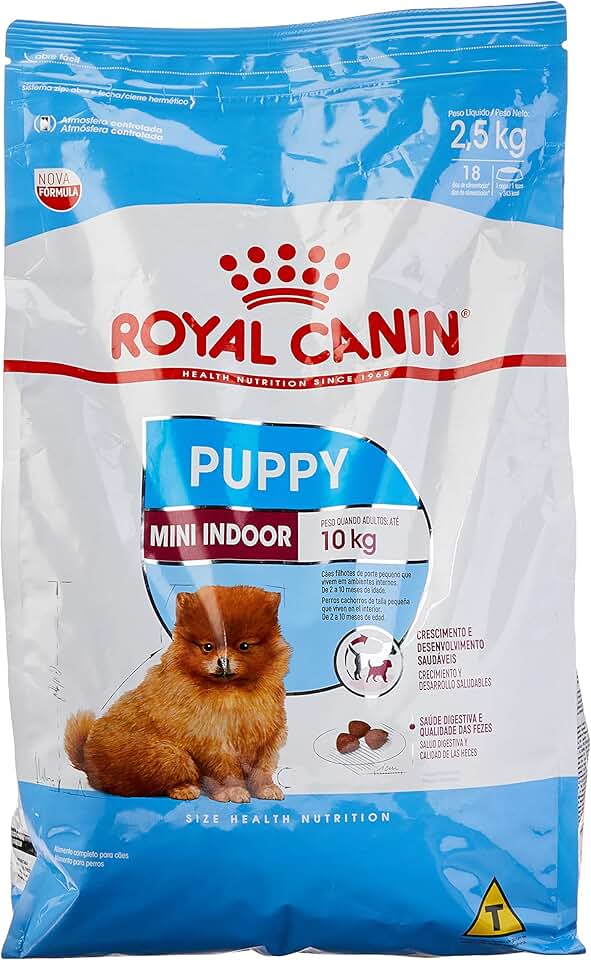 Ração Royal Canin Mini Indoor Junior Cães Filhotes 2,5Kg - Sabor Outro