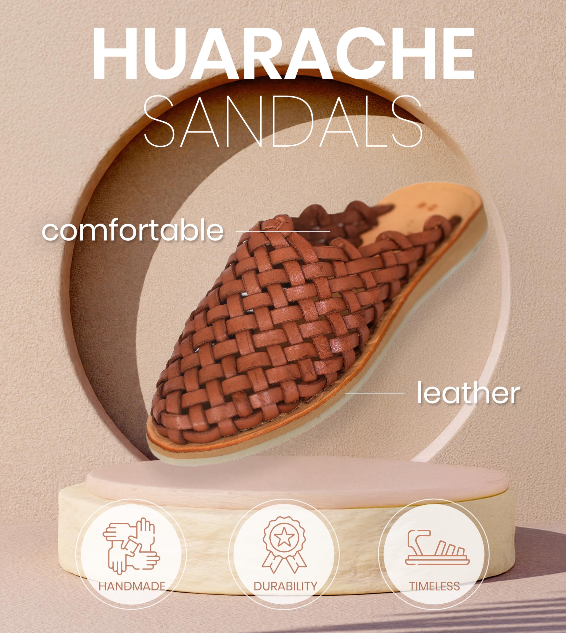 Macarena Collection Sandali da donna Huarache Sandalo in pelle colorata stile messicano Panal
