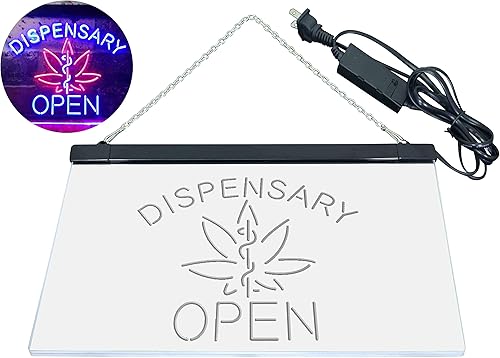 Miniatura 8 de ADVPRO Dispensary Open Shop - Letrero de neón LED de doble color, rojo y azul, 16 x 12 pulgadas, st6s43-i3374-rb