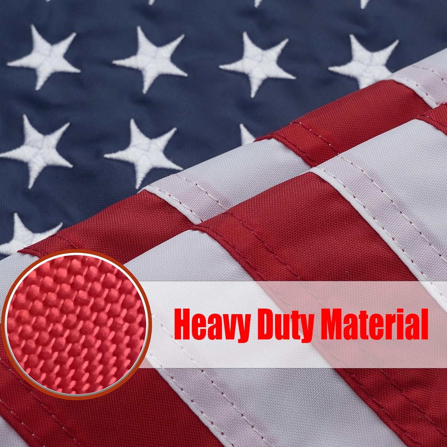 Small American Flag for Boat 12x18 Inch, Embroidered US Boat Flags for Outside Durable USA America Flag Banner with 2 Brass Grommets Decoration Long Lasting - Image 3