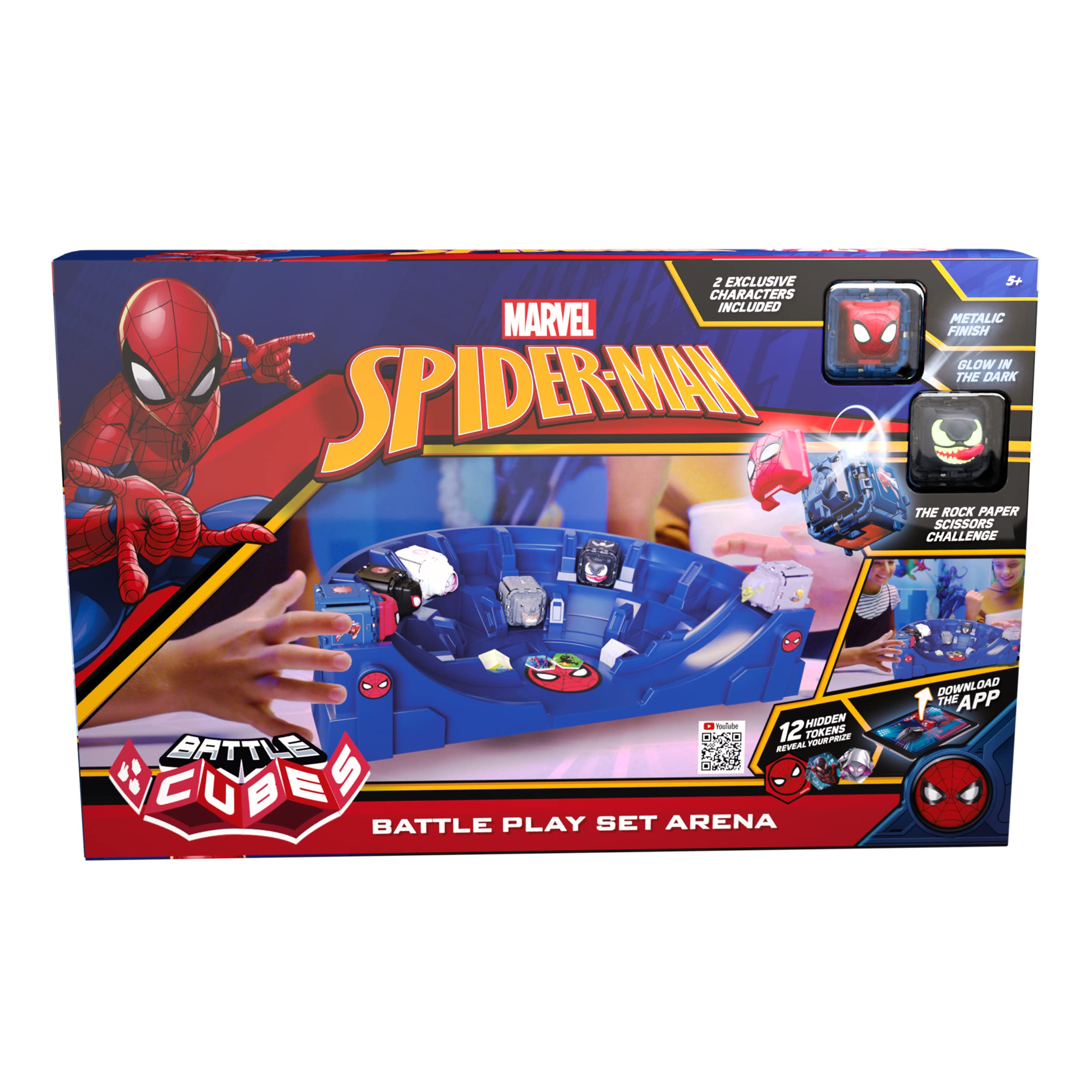 Eolo Marvel Spiderman - Battle Cubes Battle Arena Set - Glow Venom + Metallic Spiderman 38063 Multicoloured