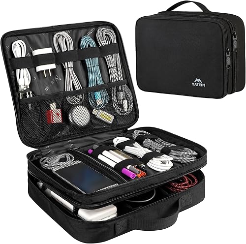 Miniatura 12 de MATEIN Organizador Técnico de Viaje, Estuche Grande Resistente al Agua para Organizar Cables de Accesorios Electrónicos, Bolsa de Transporte para