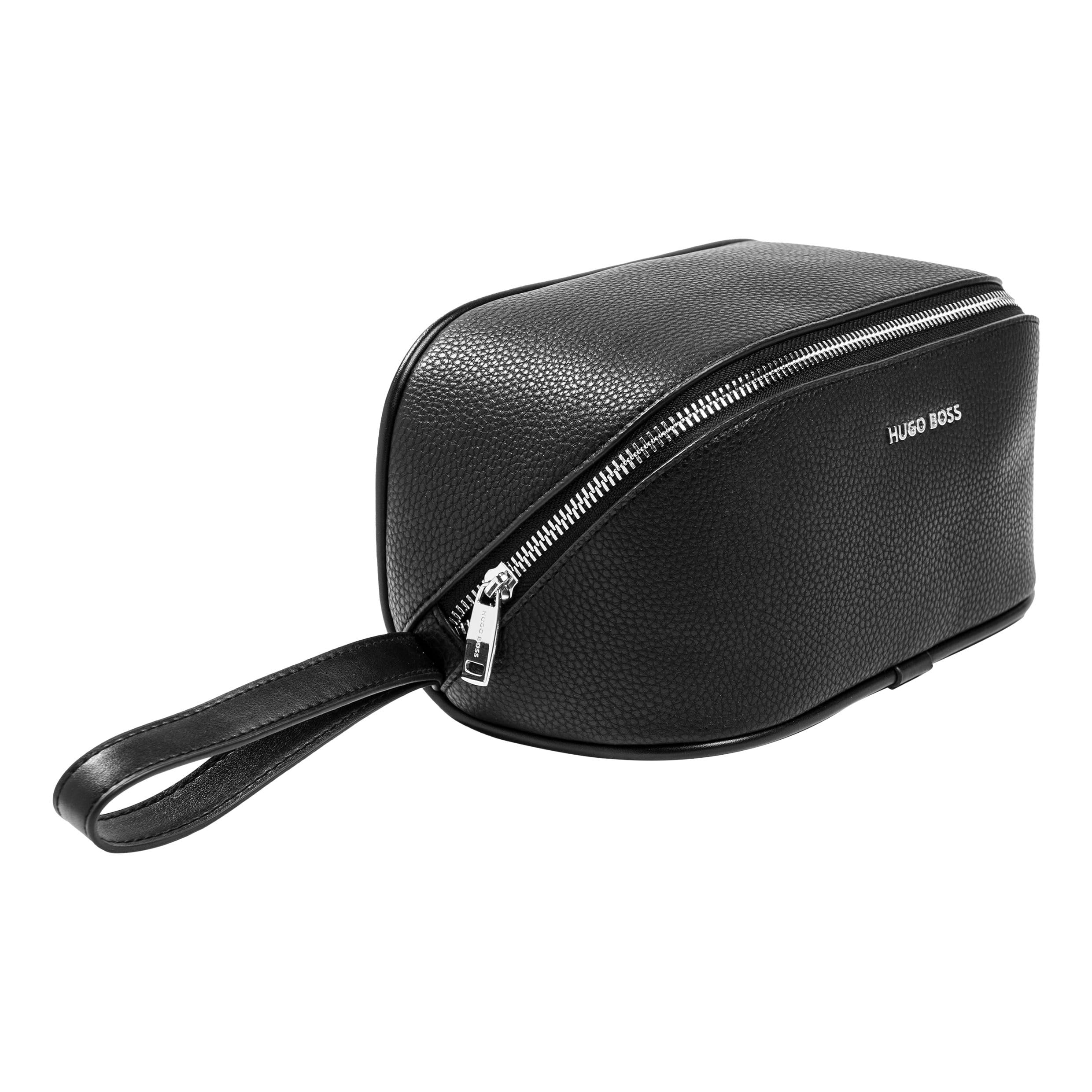 Hugo Boss Storyline Herren Kulturtasche aus Polyurethan und Polyester in der Farbe Schwarz, Maße: 21cm x 10cm x 11cm, HTC229A