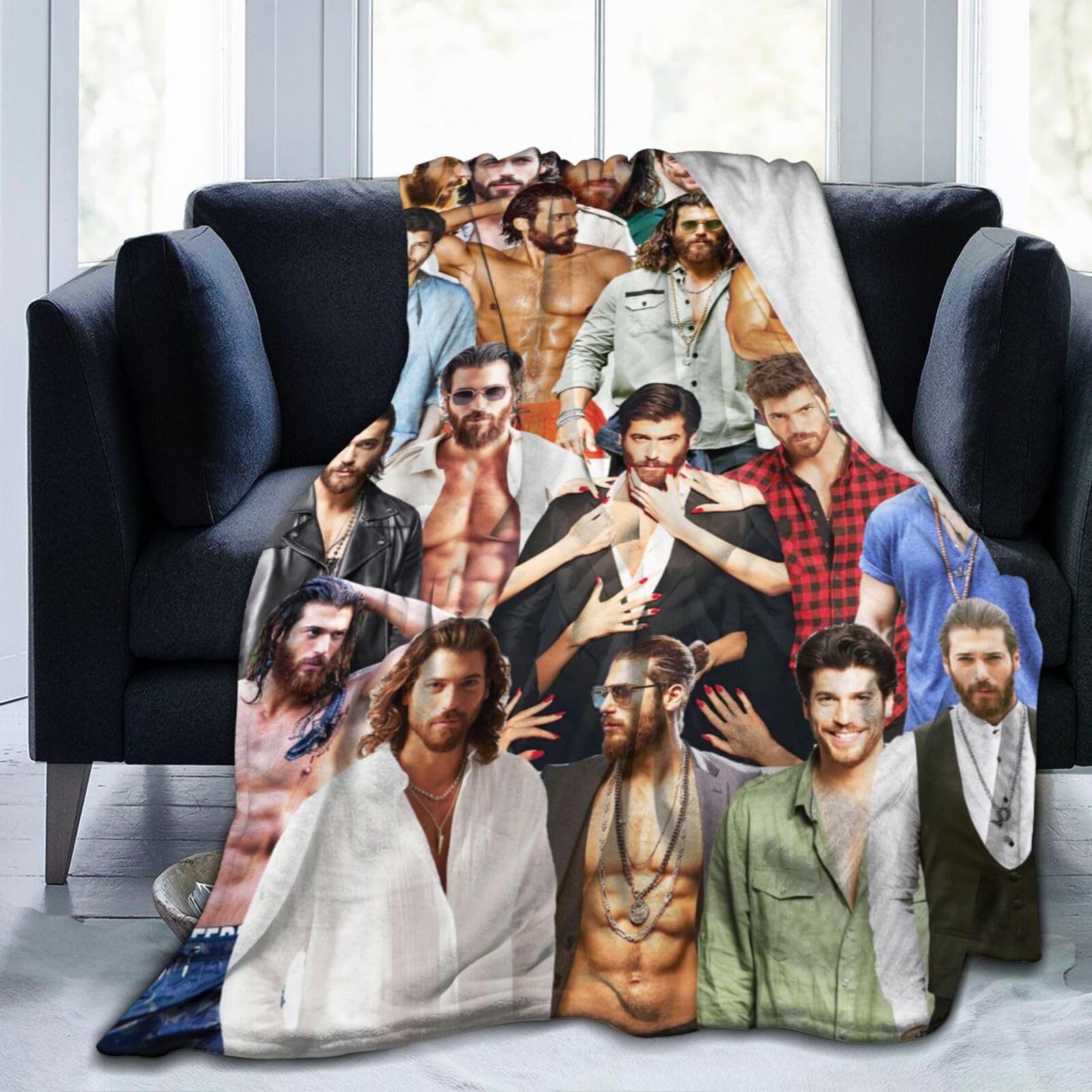 Suehome Blanket Can Yaman Soft and Comfortable Wool Fleece Throw Blankets for Sofa Office car Camping Yoga Travel Home Decoration Cozy Plush Beach Blanket Gift