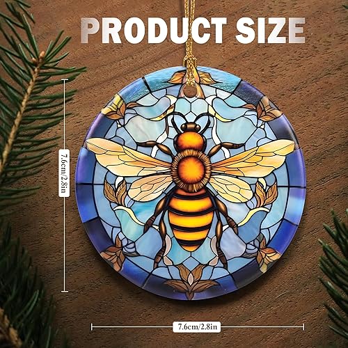 Miniatura 86 de Touber Adorno de Navidad, decoración de Navidad, idea de regalo de vacaciones, recuerdo de reliquia, cerámica redonda, intercambio de regalos, idea