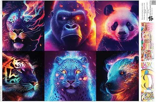 Miniatura 5 de Buffalo Games - Wumples - Wumples - Fauna de neón - Rompecabezas de 1000 piezas para adultos - Rompecabezas desafiante perfecto para noches de juego