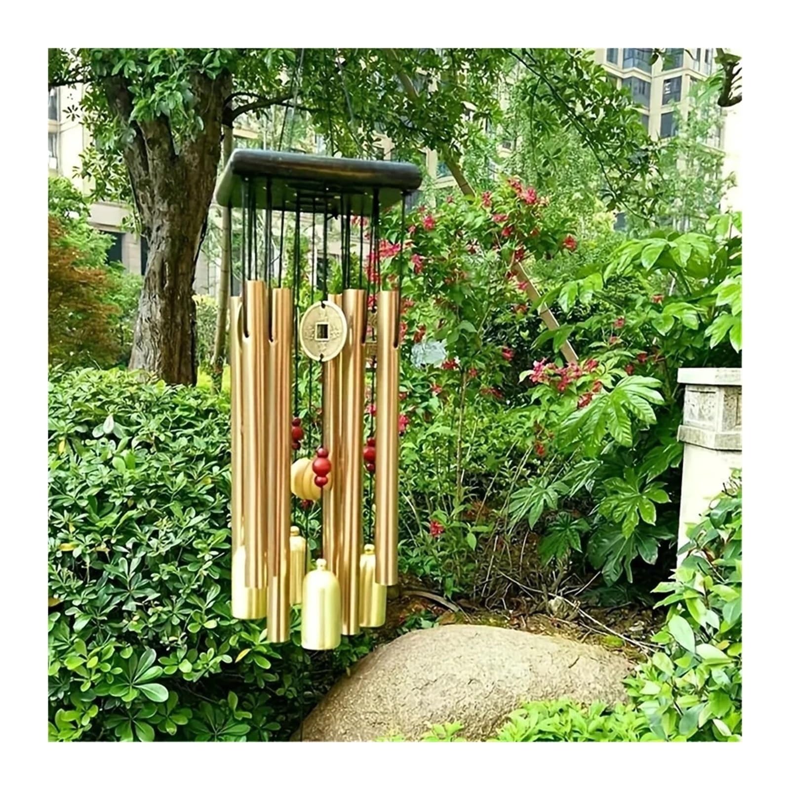 Decorative Pendant Large Copper Bell Wind Chimes Rust-Resistant Aluminum Alloy Tubes For Garden for Indoor and Outdoor