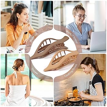 Amazon.com: Gift4U Flat Hair Clips for Women, 8 Pack French