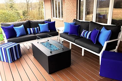 Miniatura 2 de RSH DECOR Sunbrella Juego de 4 almohadas lumbares, 20 x 12 pulgadas, tela de rendimiento resistente al agua y a la decoloración, fundas de almohada