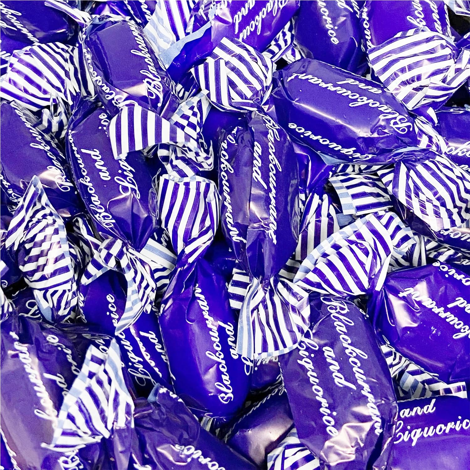 Blackcurrant & Liquorice Sweets - 1 Kilo Bulk Bag - 1KG - Assorted Sweet Pick and Mix for Parties, Gifts, and Sharing.