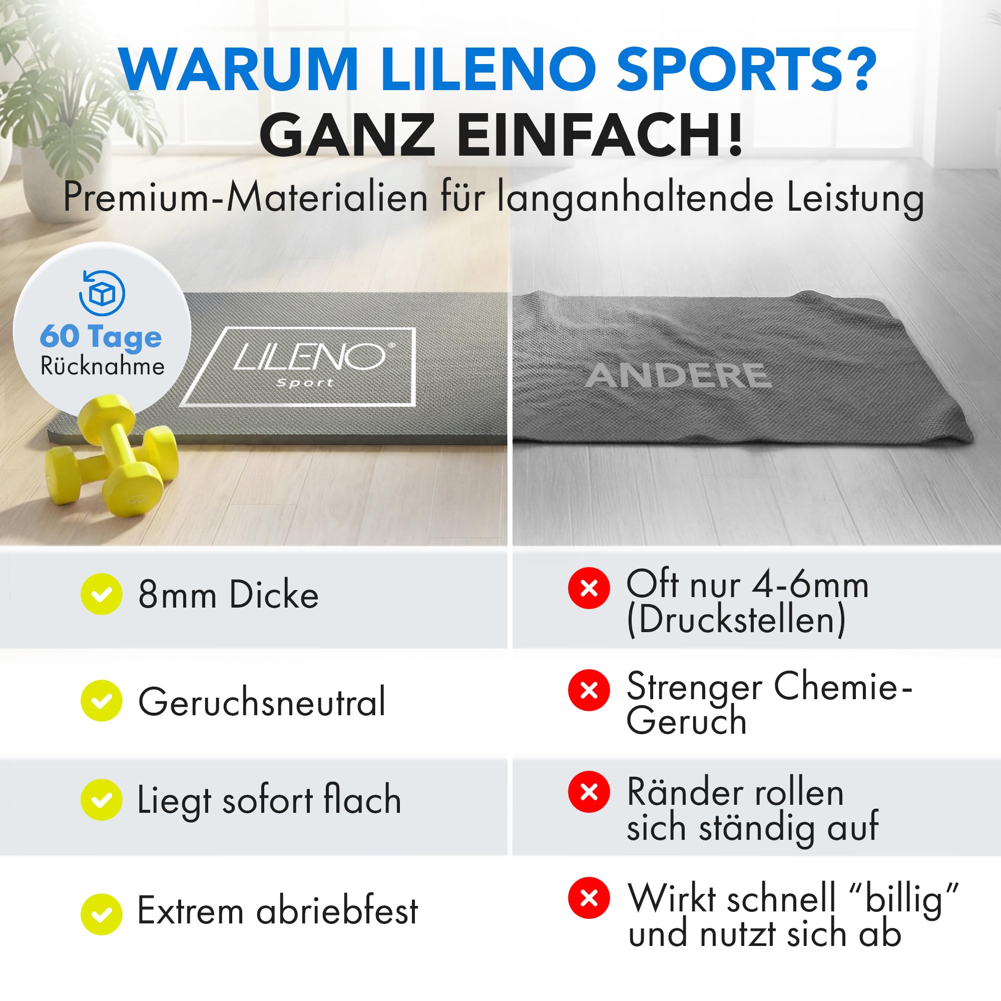Esterilla Vida Sport Protect 60 x 120 cm Negra para Ejercicio y Entrenamiento