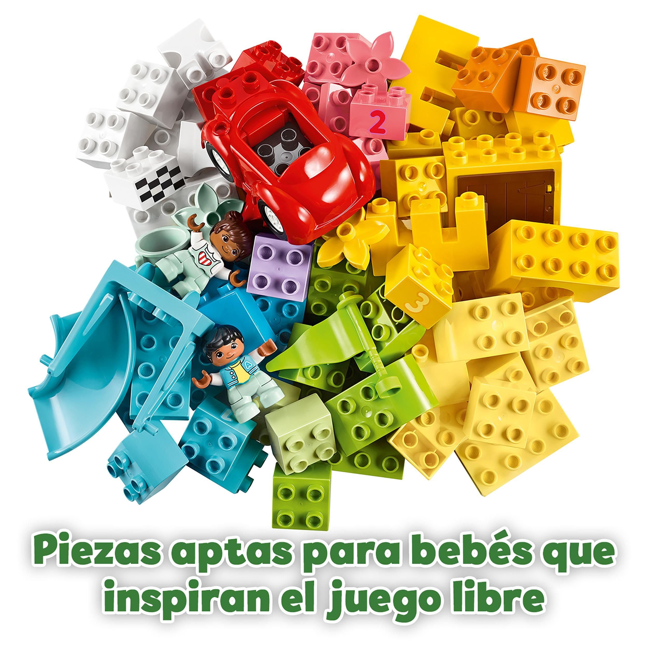 LEGO 10914 Duplo Caja de Ladrillos Deluxe, Juguete Creativo para Niños de 1.5 - 2 Años o Más, Casa de Muñecas, Coche, Perrito y Figuras