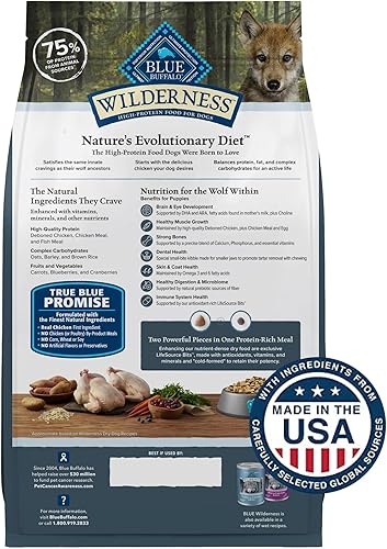 Miniatura 2 de Blue Buffalo Wilderness Alimento seco natural para cachorros con alto contenido de proteínas y granos saludables, bolsa de pollo de 4.5 libras