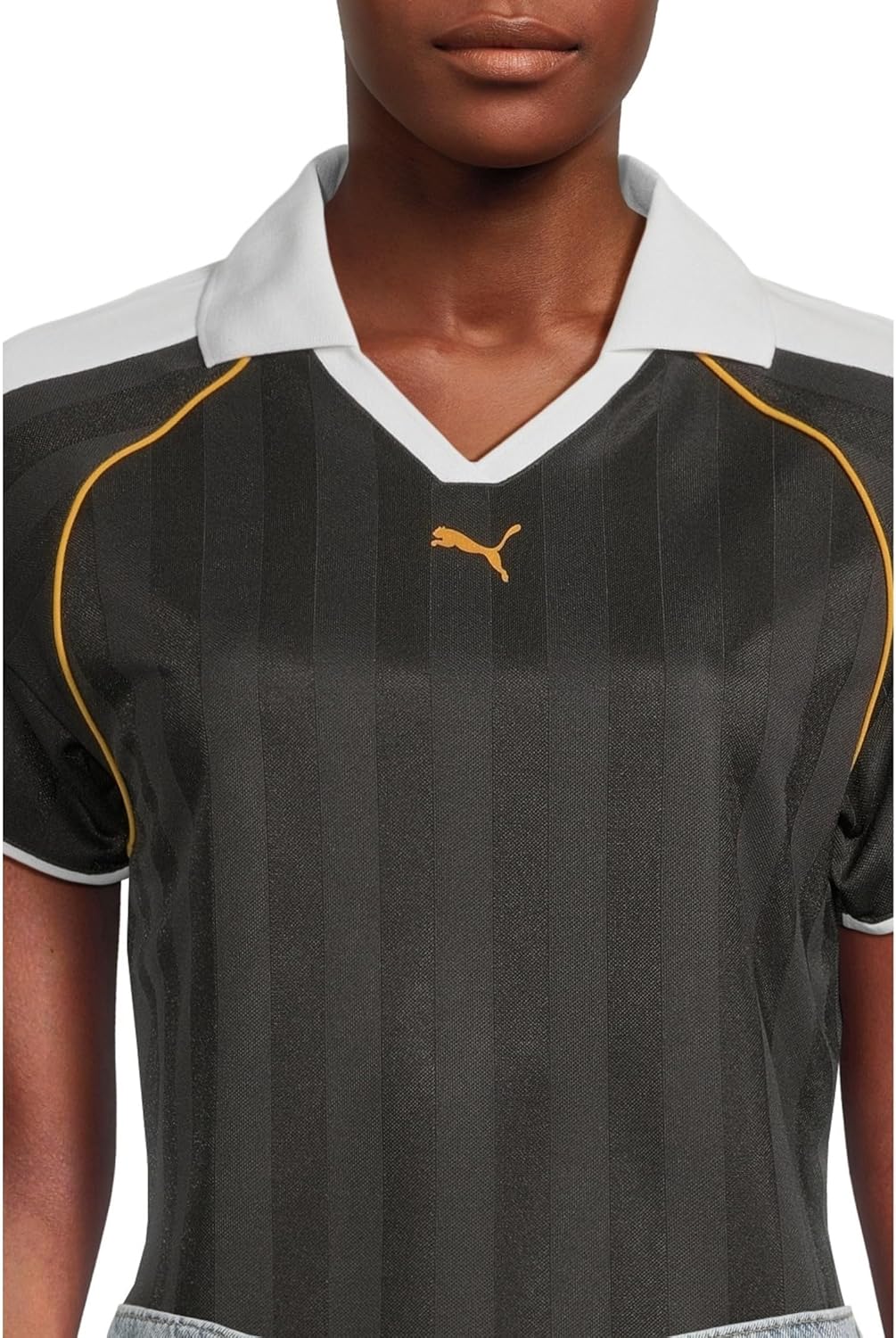 PUMA Womens T7 Relaxed V Neck Short Sleeve Jersey Soccer Cleats