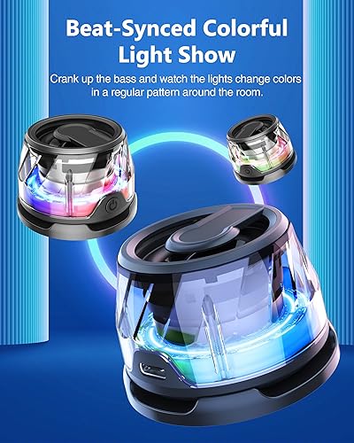 Miniatura 3 de Altavoz Bluetooth magnético para teléfono celular, resistente al agua, 8 horas, tiempo de reproducción, Bluetooth 5.3, luces LED multicolor,