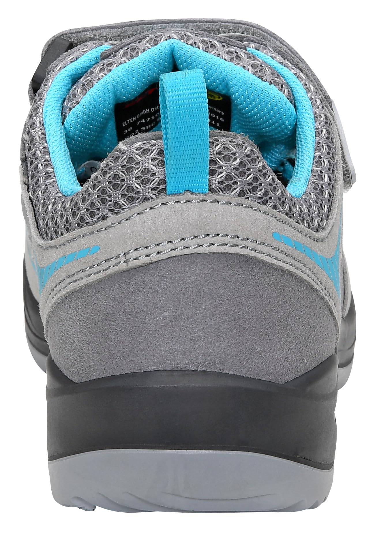 ELTEN Kobiety Elten Sicherheitsschuhe Mila Aqua Easy Esd S1, Damen, Sportlich, Leicht, Grau/Aqua, Stahlkappe, Klettverschlussbuty ochronne